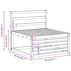 Ensemble de canapés d'extérieur 3 pcs Naturel 644018644018