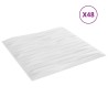 Panneaux muraux 48 pcs Pierre Blanche 50 x 50 cm Mousse XPS 644023644023