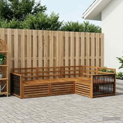 Ensemble de canapés d'extérieur 4 pcs Naturel 644024644024