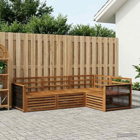Ensemble de canapés d'extérieur 4 pcs Naturel 644024644024