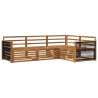 Ensemble de canapés d'extérieur 4 pcs Naturel 644024644024