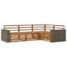 Ensemble de canapés d'extérieur 4 pcs Naturel 644025644025