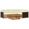 Ensemble de canapés d'extérieur 5 pcs Naturel et Crème 644030644030