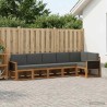 Ensemble de canapés d'extérieur 6 pcs Naturel et Anthracite 644032644032