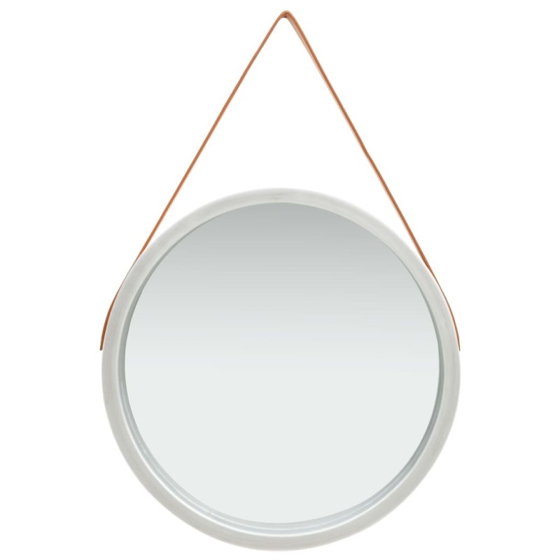 Miroir mural avec sangle 60 cm Argenté 644033644033