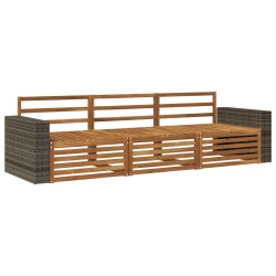 Ensemble de canapés d'extérieur 3 pcs Naturel 644034644034