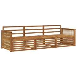 Ensemble de canapés d'extérieur 3 pcs Naturel 644037644037