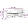 Ensemble de canapés d'extérieur 3 pcs Naturel 644037644037