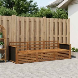 Ensemble de canapés d'extérieur 3 pcs Naturel 644038644038