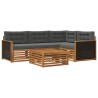 Ensemble de canapés d'extérieur 5 pcs Naturel et Anthracite 644045644045