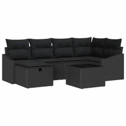 Ensemble de Canapés avec coussin 7 pcs polyrotin 644046644046
