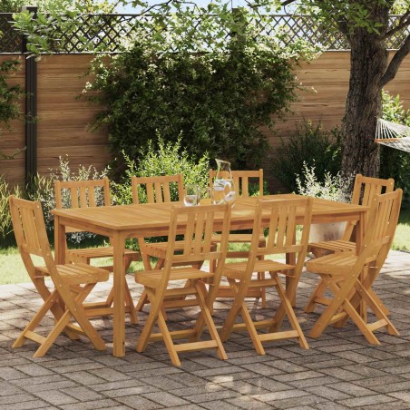 Chaises de bistrot d'extérieur 8 pcs Naturel 40 x 42 x 85 cm 644047644047