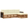 Ensemble de canapés d'extérieur avec coussin Naturel et Crème 644051644051