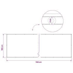 Écran de confidentialité pour balcon 180 x 700 cm 644058644058