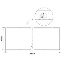 Écran de confidentialité pour balcon 150 x 600 cm 644061644061