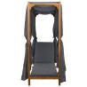 Transat simple avec auvent et rideaux Bois d'Acacia Massif 644062644062