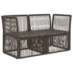 Canapé de jardin 2-Nombre de places Gris polyrotin 644069644069