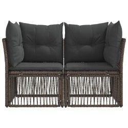 Canapé de jardin 2-Nombre de places Gris polyrotin 644069644069