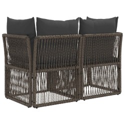 Canapé de jardin 2-Nombre de places Gris polyrotin 644069644069