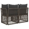 Canapé de jardin 2-Nombre de places Gris polyrotin 644069644069