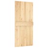 Porte coulissante Naturel et Blanc 95 x 210 cm 644085644085
