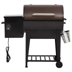 Gril à granulés avec étagère inférieure noir 94 cm fer 644087644087