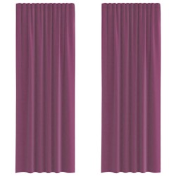 Rideaux en voile à œillets (2 pcs) violets 644114644114