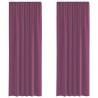Rideaux en voile à œillets (2 pcs) violets 644114644114