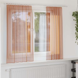 Rideaux en voile à œillets 2 pcs couleur terre cuite 644115644115