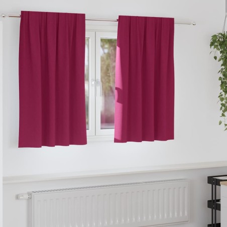 Rideaux occultants avec anneaux 2 pcs Bordeaux 140 x 140 cm 644116644116