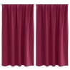 Rideaux occultants avec anneaux 2 pcs Bordeaux 140 x 140 cm 644116644116