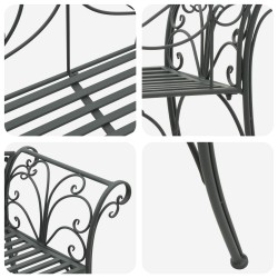 Banc de jardin 2-Nombre de places 130 x 47 x 90 cm Acier 644117644117