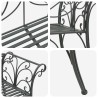 Banc de jardin 2-Nombre de places 130 x 47 x 90 cm Acier 644117644117