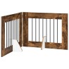 Porte de chien pliable avec supports 2 pcs Chêne fumé 160,5 cm 644119644119