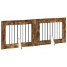 Porte de chien pliable avec supports 2 pcs Chêne fumé 160,5 cm 644119644119