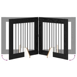 Porte de chien pliable avec supports 6 pcs Chêne noir 482 cm 644123644123