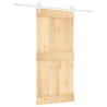 Porte coulissante Naturel et Blanc 95 x 210 cm 644127644127