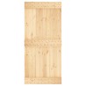 Porte coulissante Naturel et Blanc 95 x 210 cm 644127644127