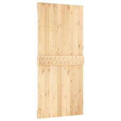 Porte coulissante Naturel et Blanc 95 x 210 cm 644127644127