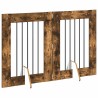 Porte de chien pliable avec supports 2 pcs Chêne fumé 120,5 cm 644128644128