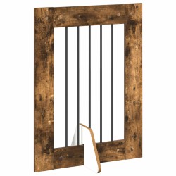 Porte de chien pliable avec supports 2 pcs Chêne fumé 120,5 cm 644128644128
