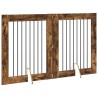 Porte de chien pliable avec supports 2 pcs Chêne fumé 160,5 cm 644129644129