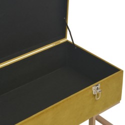 Banc avec compartiment de rangement 105 cm Moutarde Velours 644130644130