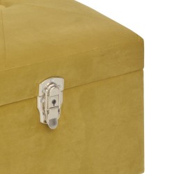 Banc avec compartiment de rangement 105 cm Moutarde Velours 644130644130