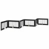 Porte de chien pliable avec supports 6 pcs Chêne noir 602 cm 644138644138