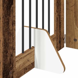 Porte de chien pliable avec supports 6 pcs Bois ancien 362 cm 644140644140