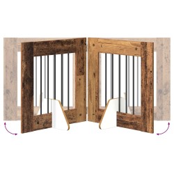 Porte de chien pliable avec supports 6 pcs Bois ancien 362 cm 644160644160