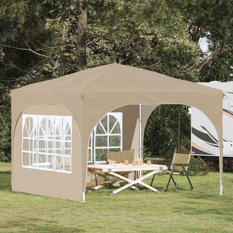 Tente de fête pop-up 290 x 290 x 245 cm Crème 644166644166
