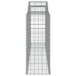 Paniers à gabions arqués 4 pcs 300x50x120/140 cm fer galvanisé 644169644169
