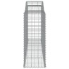 Paniers à gabions arqués 4 pcs 300x50x120/140 cm fer galvanisé 644169644169